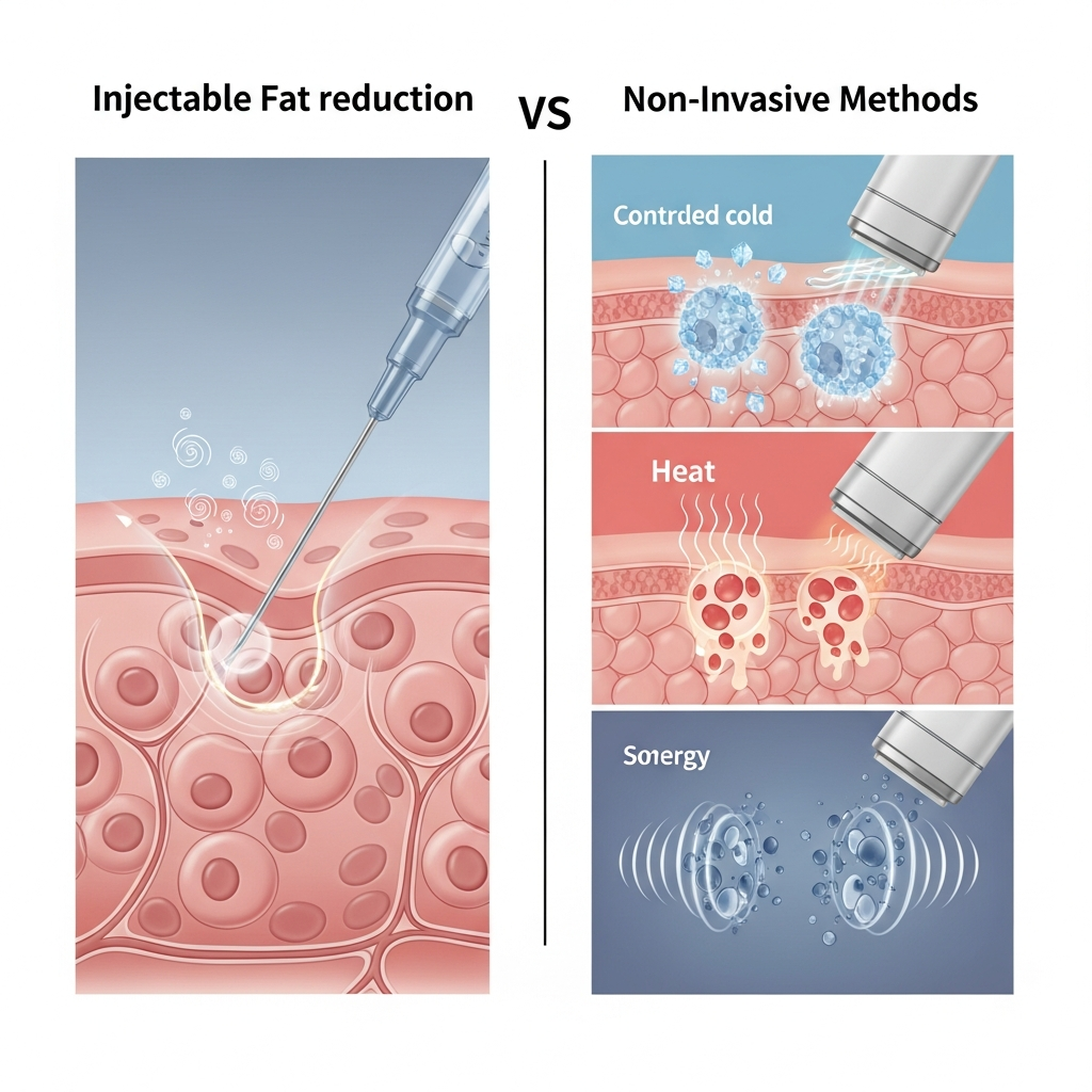 مقایسه علمی بین لیپولیز تزریقی و روش‌های غیرتهاجمی لاغری