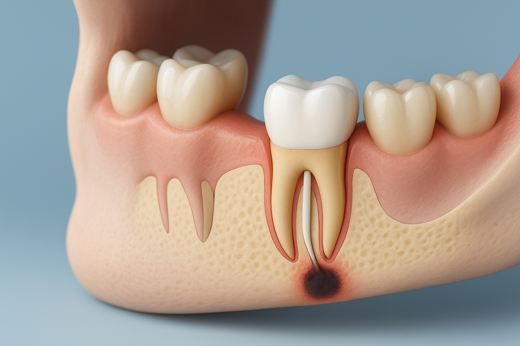 عفونت دندان عصبکشی شده بعد از چند سال