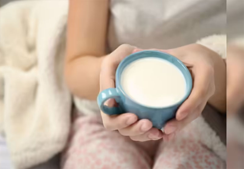 شیر خوردن قبل از خواب
