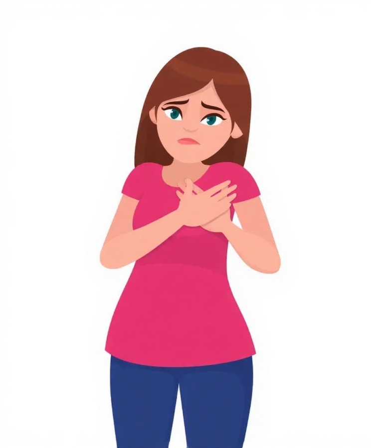 درد سینه در دختر