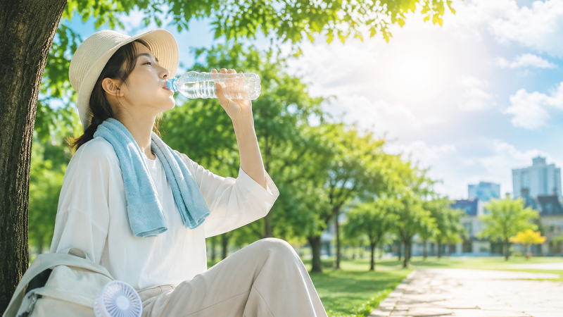 نوشیدن آب برای تعریق