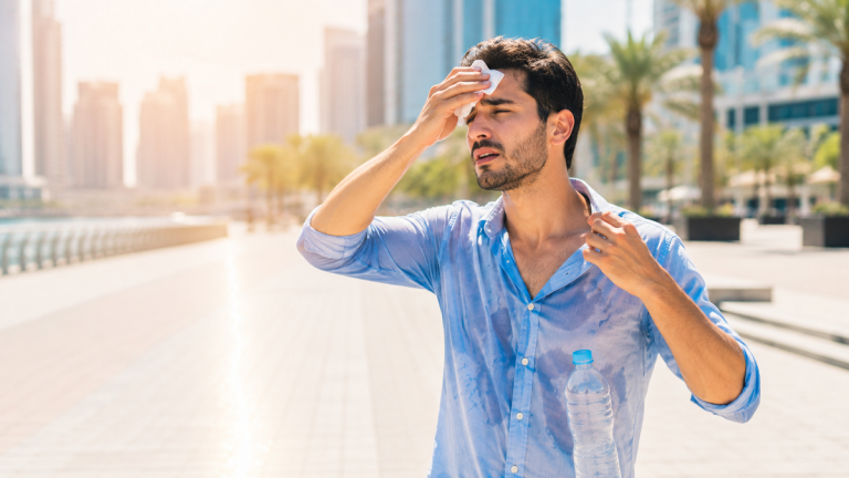 علت تعریق زیاد در تابستان