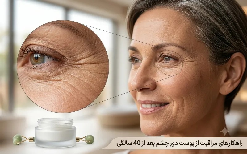 راهکارهای رفع چروک دور چشم بعد از 40 سالگی