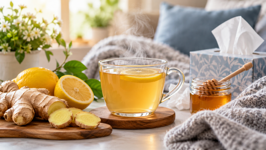 دمنوش زنجبیل برای سرماخوردگی