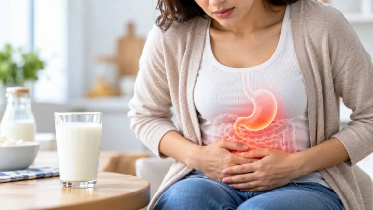 علت دل درد بعد از خوردن شیر