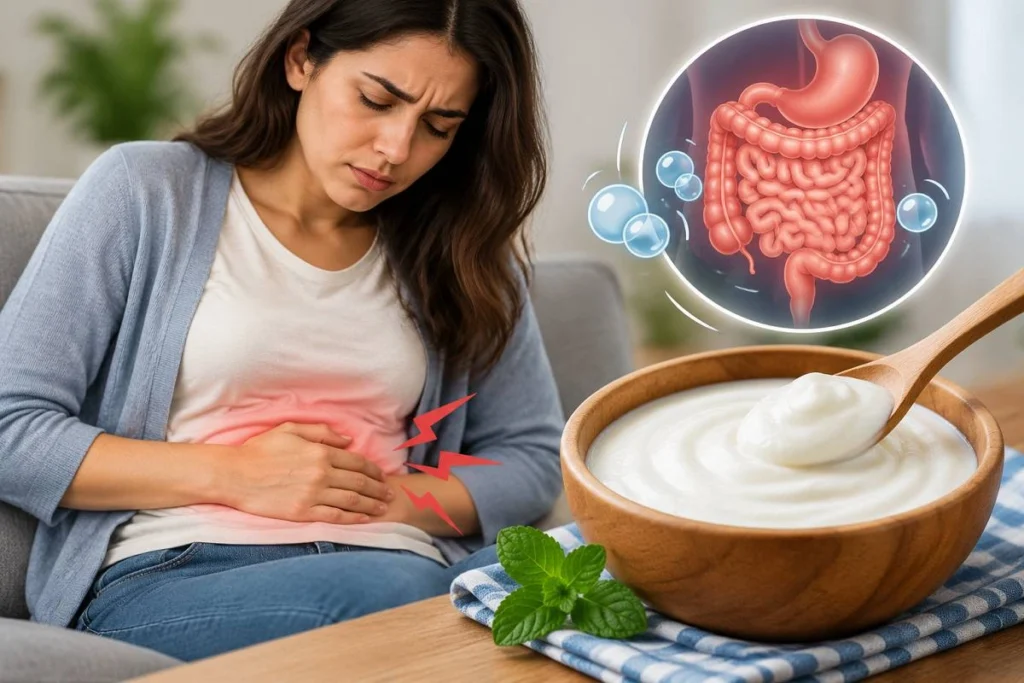 نفخ بعد از ماست خوردن